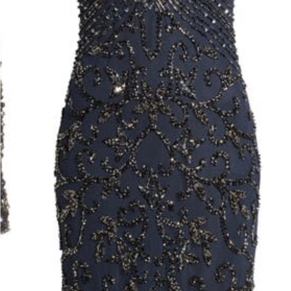 Pissarro Nights Beaded Mesh Gown - Picture 5 of 6